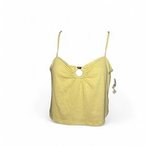 NWT American Eagle Outfitters Yellow Camisole with Ring Accent